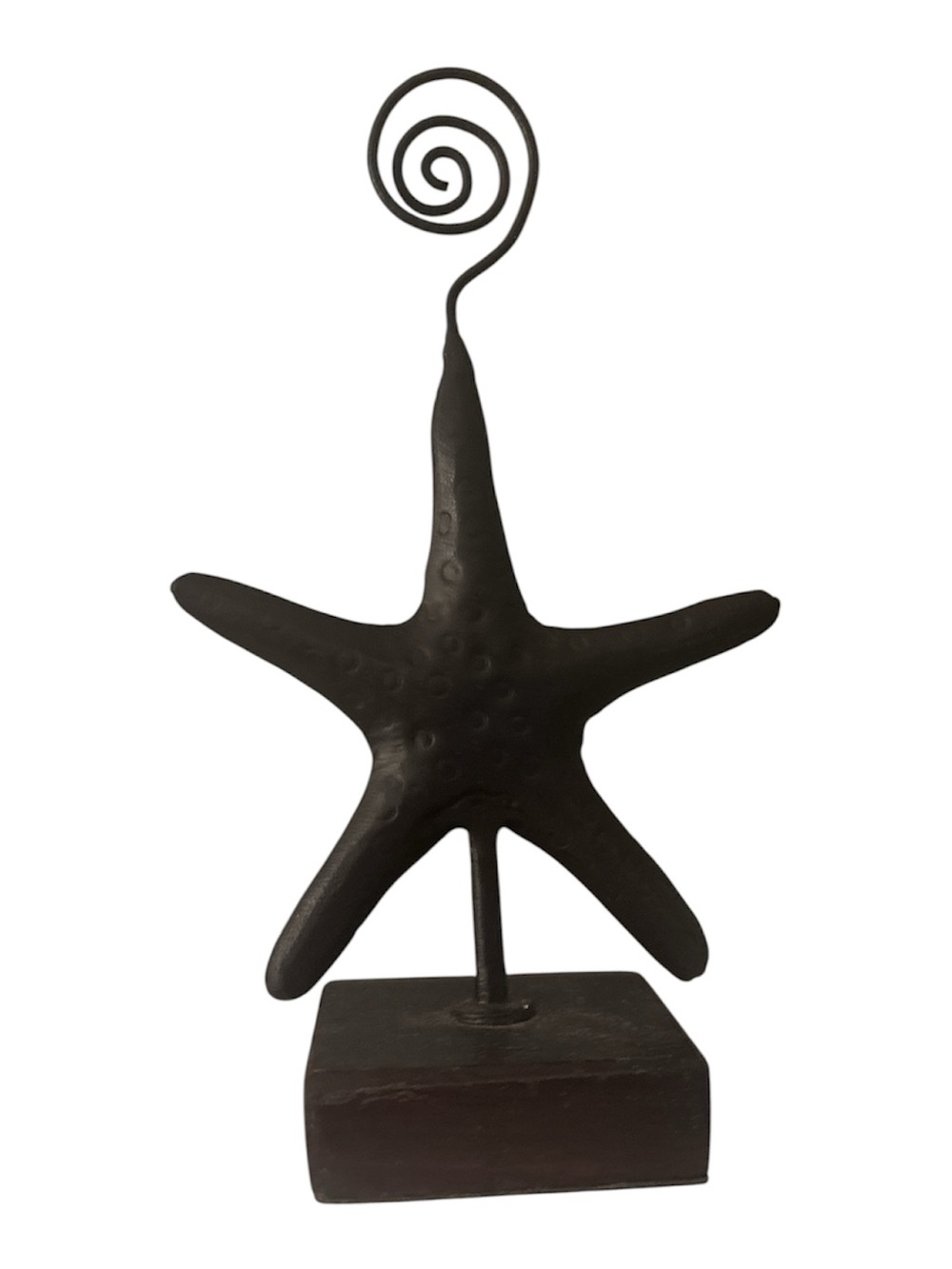 Decorative Black Starfish Photo Holder - Home Art